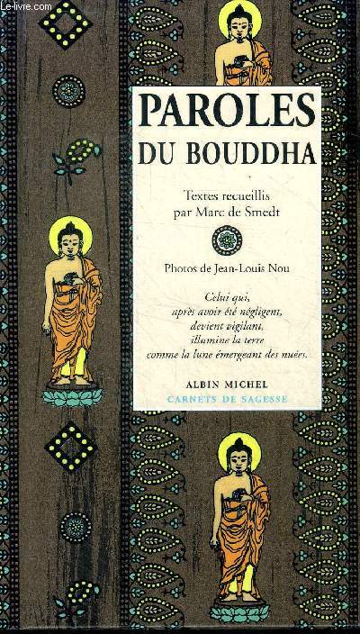 Paroles du Bouddha Collection Carnets de sagesse