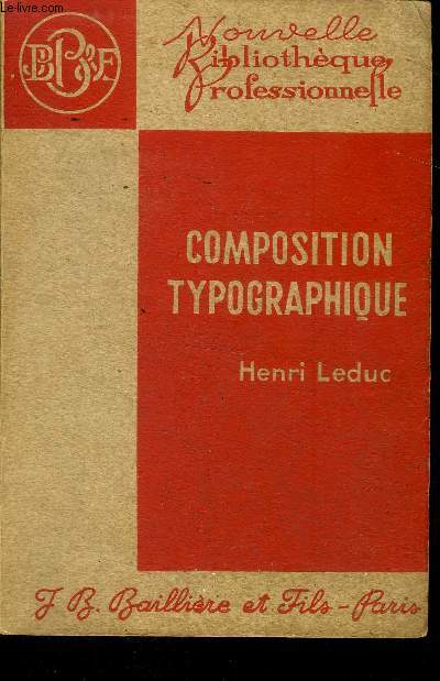 Composition typographique Collection Nouvelle Bibliothque personnelle
