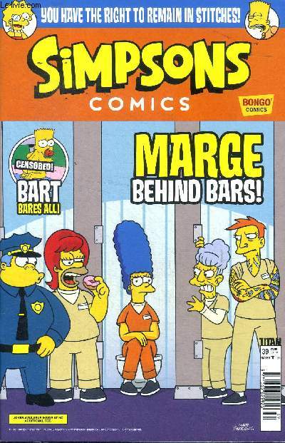 Simpsons comics N39 Marge behind bars !