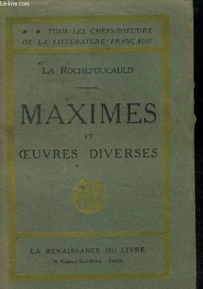 Maximes et Oeuvres diverses (Collection 