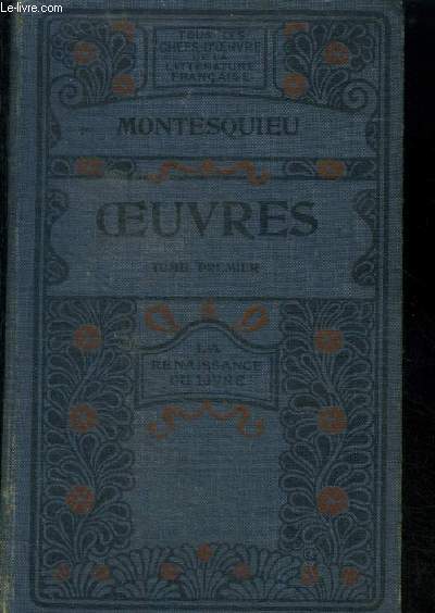 Oeuvres Tome Premier : Lettres persanes (Collection 