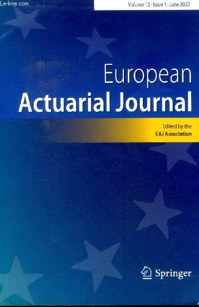 European Acturial Journal Volume 12 Issue 1 June 2022