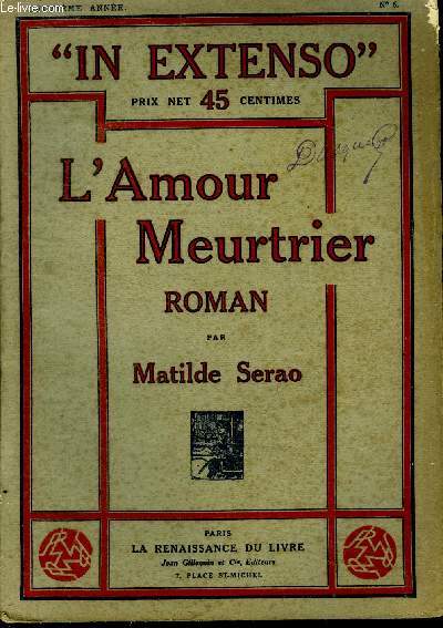 L'amour meurtrier Collection In Extenso N 6