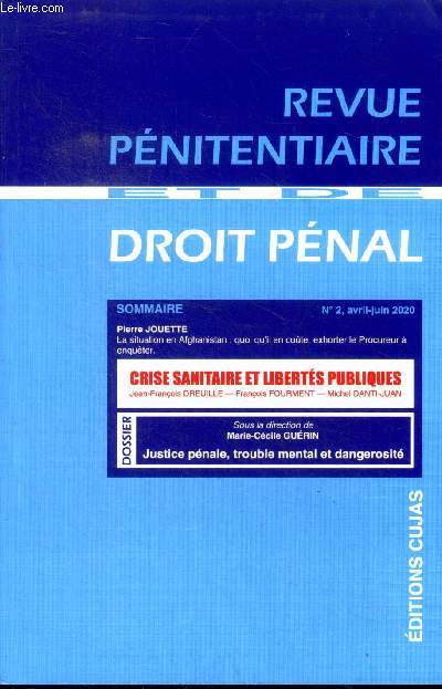 Revue pnitentiaire Droit pnal N2 Avril Juin 2020 Crise sanitaire et liberts publiques