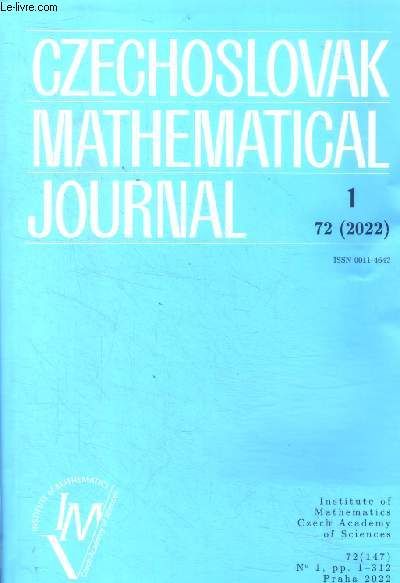 Czechoslovak mathematical journal N 1