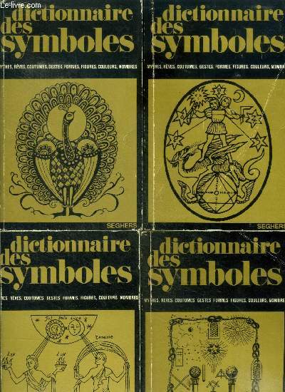 Dictionnaire des symboles - 4 volumes - tomes I + II + III + IV - a  che - che  g - h  pie - pie  z - - mythes , reves, coutumes, gestes, formes, figures, couleurs, nombres