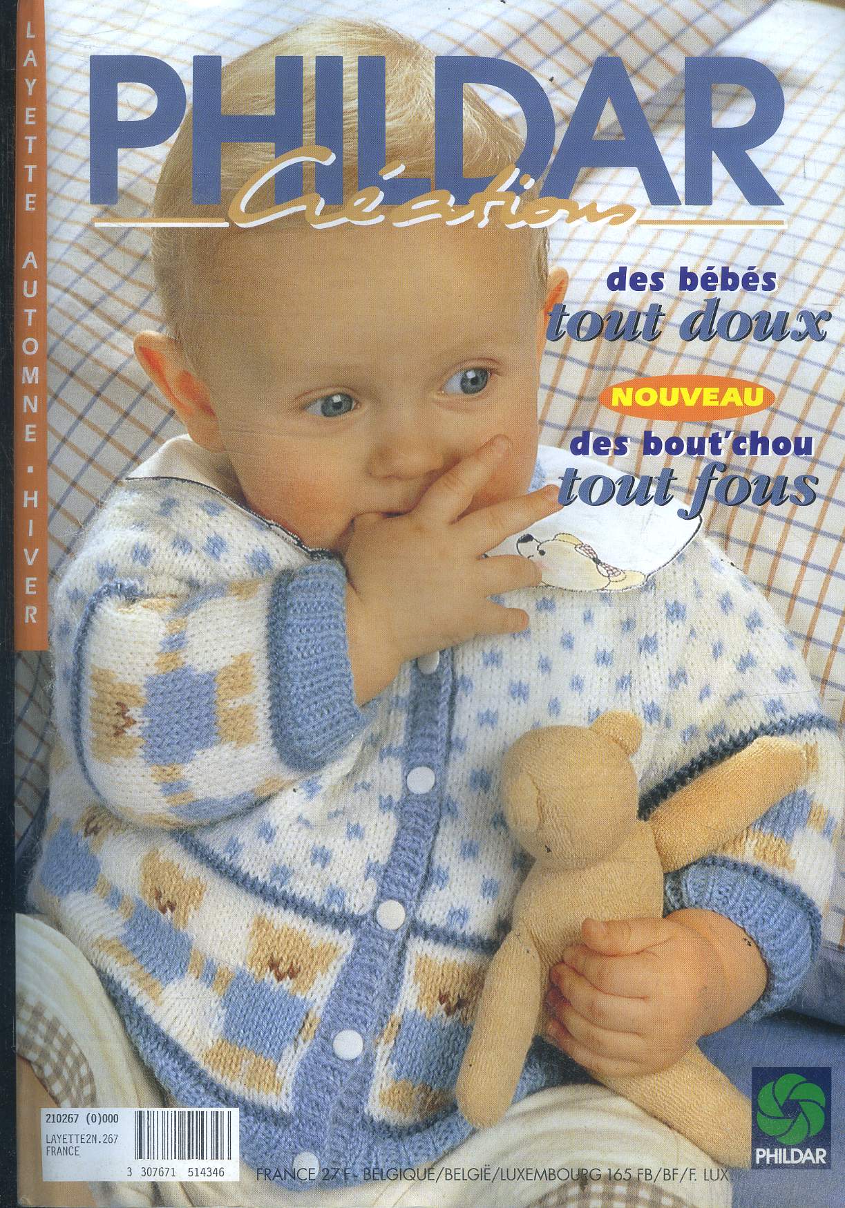 Phildar creations laytte N267 automne hiver 1995 - des bebes tout doux, des bout'chou tout fous