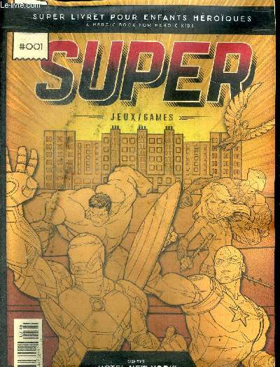 Super N001 super livret pour enfants heroiques- jeux games