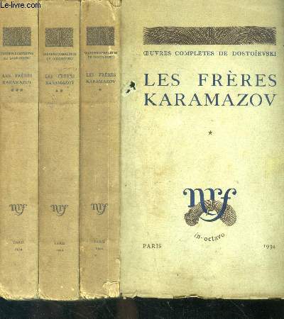 Les freres Karamazov - 3 volumes: tome 1 + tome 2 + tome 3 - les oeuvres completes de dostoievski