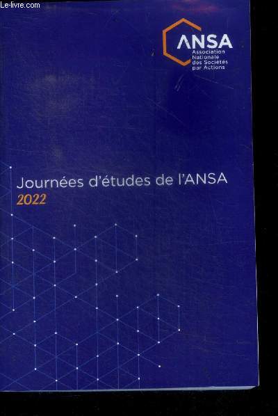 Journees d'etudes de l'ANSA 2022