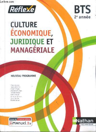 Culture conomique, Juridique et Managriale - 2e anne BTS - reflexe