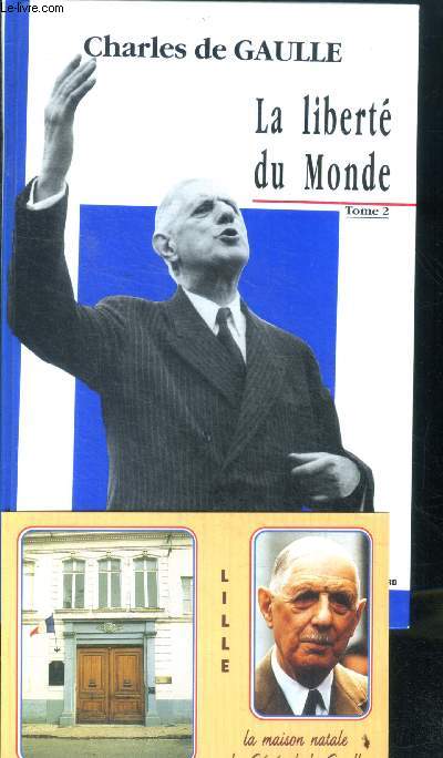 Charles De Gaulle la liberte du monde - tome 2 + carte postale, vierge, 