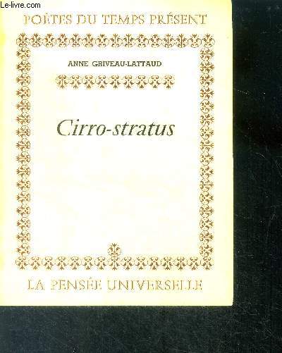 Cirro stratus - poetes du temps present