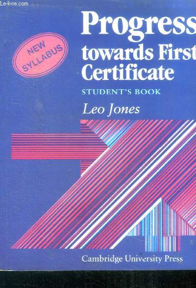 Progress towards first certificate - student's book - NEW SYLLABUS