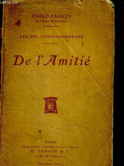 De l'Amiti - Collection Les Dix Commandements