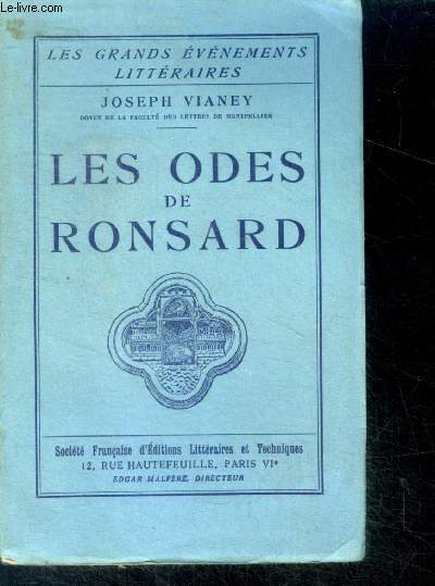 Les odes de ronsard - Collection 