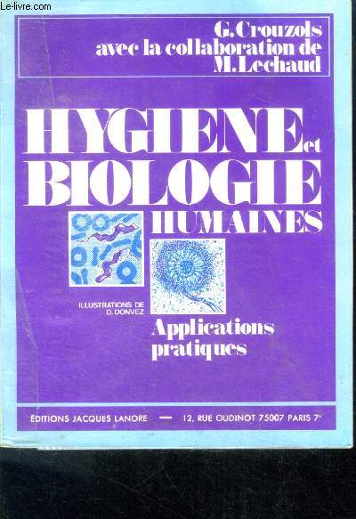 Hygiene biologie humaines - applications pratiques