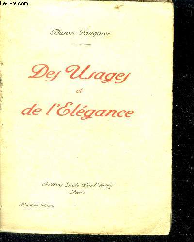 Des usages et de l'elegance - 8e edition