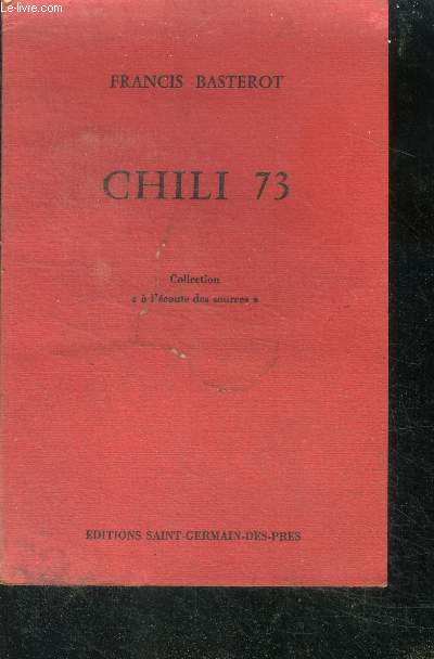Chili 73 + envoi de l'auteur - Collection A l'coute des sources