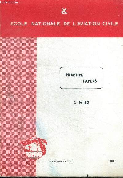 Practice papers 1 to 20 - subdivision langues