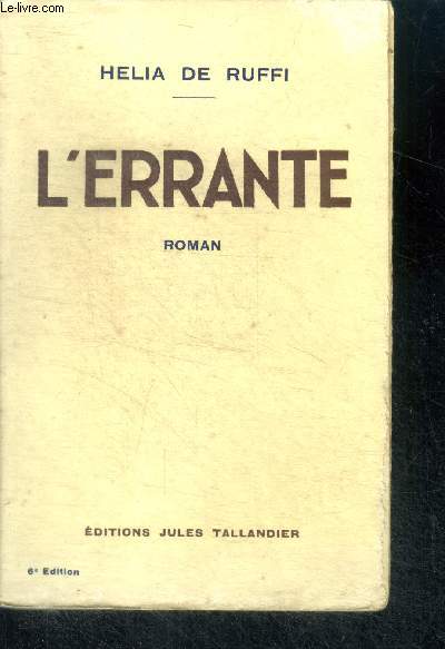 L'ERRANTE - ROMAN - 6E EDITION