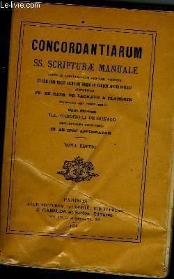 CONCORDANTIARUM SS. SCRIPTURAE MANUALE