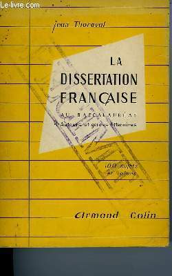 LA DISSERTATION FRANCAISE