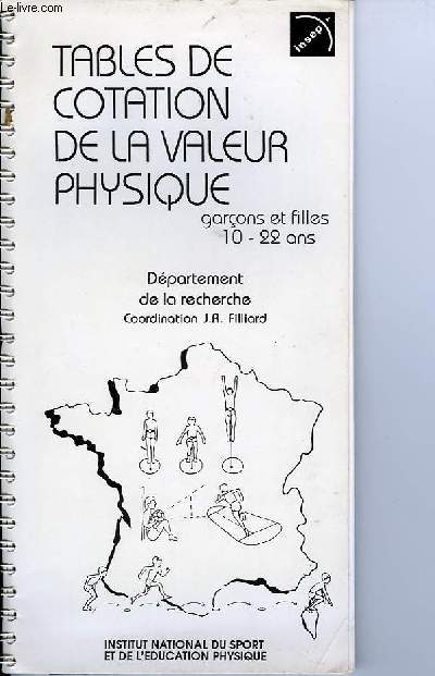 TABLES DE COTATION DE LA VALEUR PHYSIQUE