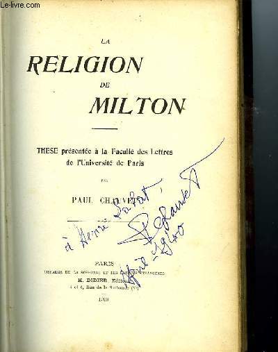 LA RELIGION DE MILTON