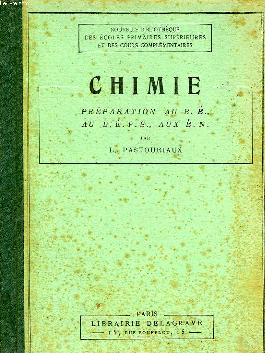 CHIMIE, PREPARATION AU BE, BEPS, ET AUX EN