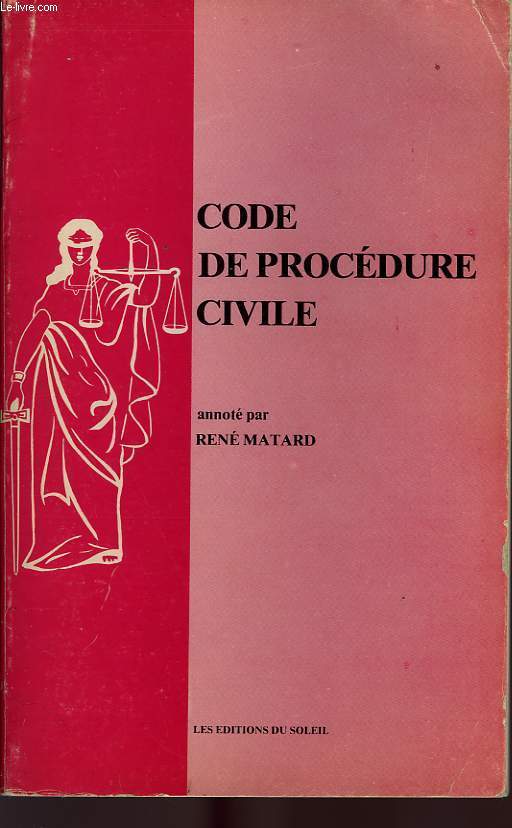 CODE DE PROCEDURE CIVILE