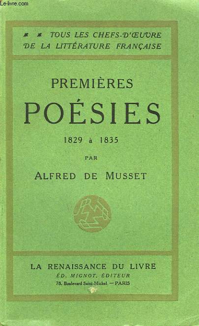 PREMIERES POESIES, 1829 A 1835
