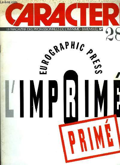 CARACTERE N 289, EUROGRAPHIC PRESS, L'IMPRIME PRIME