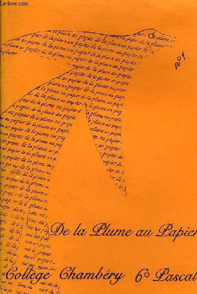 DE LA PLUME AU PAPIER, COLLEGE CHAMBERY, VILLENAVE D'ORNON, 6e PASCAL, N1