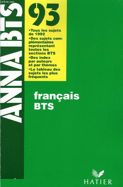 ANNABTS 93, FRANCAIS BTS