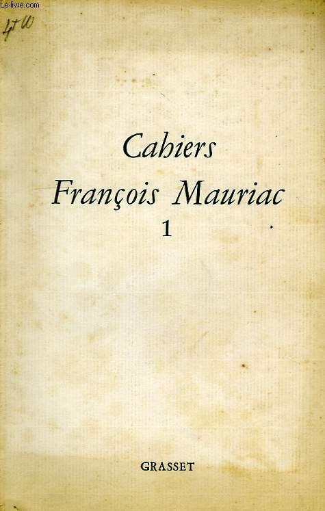 CAHIERS FRANCOIS MAURIAC, 1
