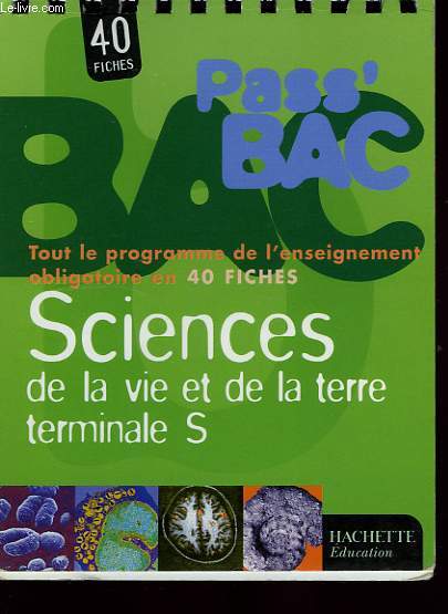 PASS' BAC, SCIENCES DE LA VIE ET DE LA TERRE, TERMINALE S