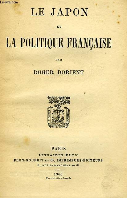 LE JAPON ET LA POLITIQUE FRANCAISE