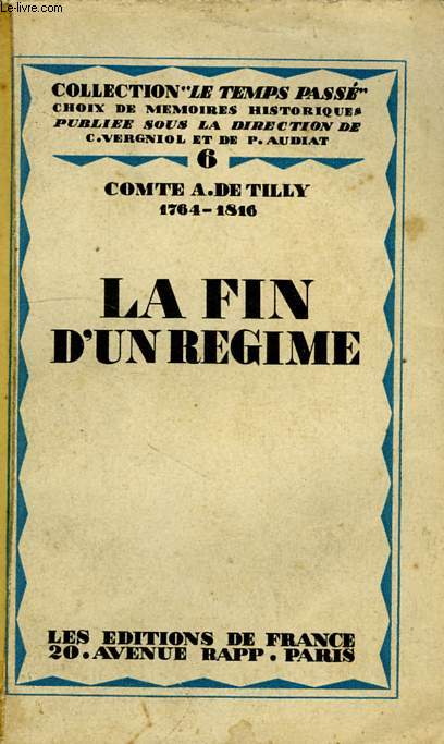 LA FIN D'UN REGIME