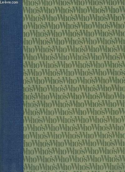 WHO'S WHO IN THE WORLD, 1978-1979