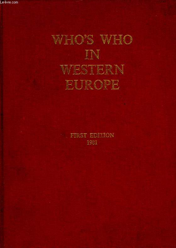 WHO'S WHO IN WESTERN EUROPE, 1981