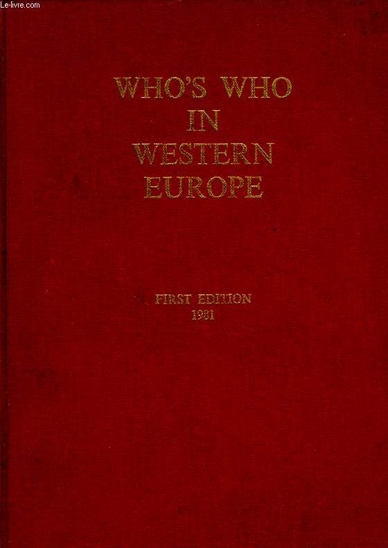 WHO'S WHO IN WESTERN EUROPE, 1981