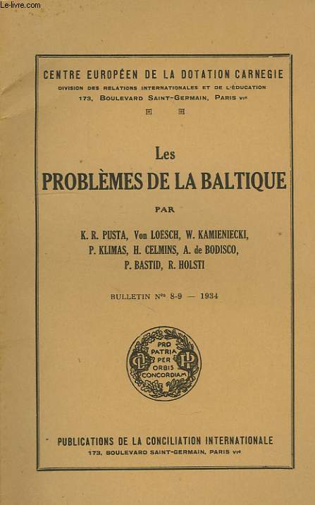 LES PROBLEMES DE MA BALTIQUE