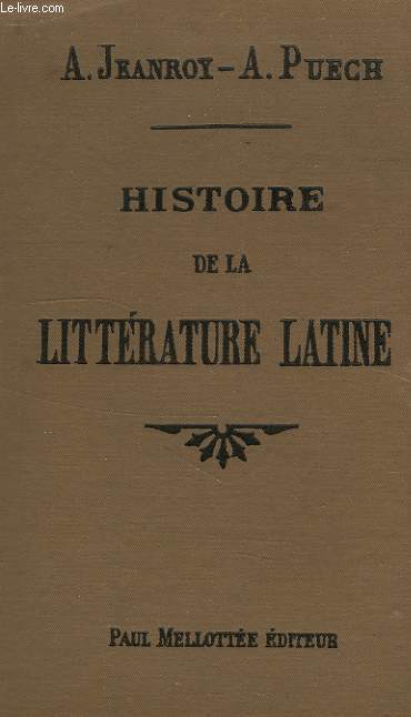 HISTOIRE DE LA LITTERATURE LATINE