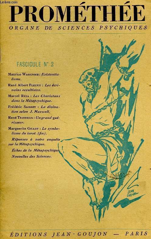 PROMETHEE, ORGANE DE SCIENCES PSYCHIQUES, 1re ANNEE, FASC. N 2, SEPT.-OCT. 1948