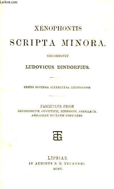 SCRIPTA MINORA