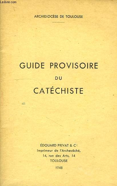 GUIDE PROVISOIRE DU CATECHISTE