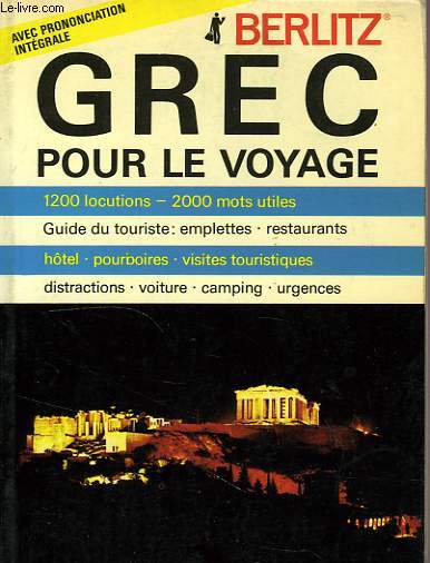 BERLITZ, GREC POUR LE VOYAGE