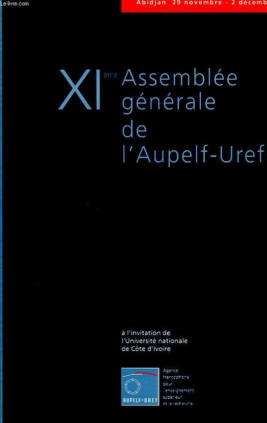 XIe ASSEMBLEE GENERALE DE L'AUPELF-UREF