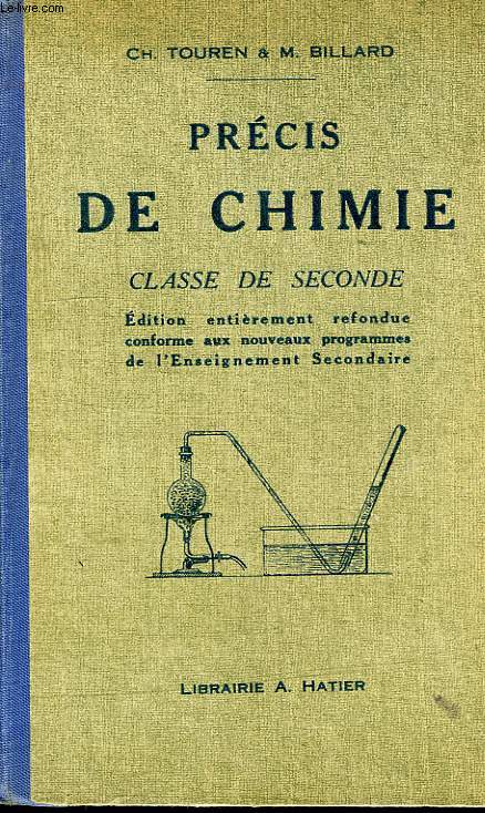 PRECIS DE CHIMIE, CLASSE DE 2de